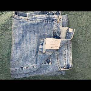 LOFT plus crop wide leg jeans